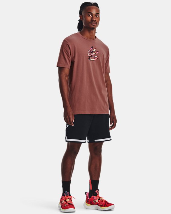 Men's Curry Comic Fill Short Sleeve in Red image number 2